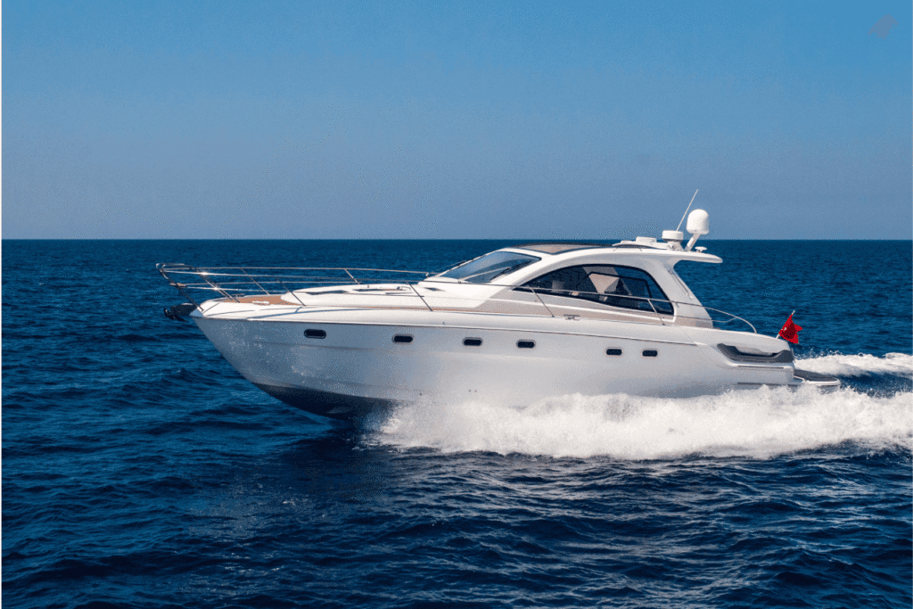 Boat going over calm sea